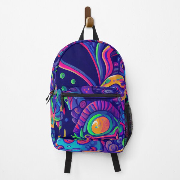 Item preview, Bright Neon Abstract Psychedelic Alien Planet Digital Painting designed and sold by CodeAndColors.