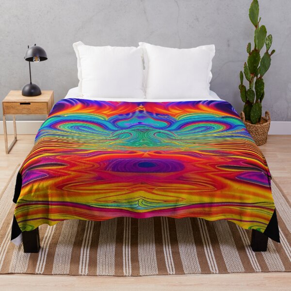 Item preview, Abstraction elemental psychodelic many colors fire and water overlapping art designed and sold by ValleyDream.