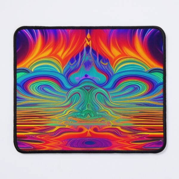 Item preview, Abstraction elemental psychodelic many colors fire and water overlapping art designed and sold by ValleyDream.