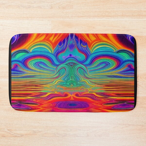 Item preview, Abstraction elemental psychodelic many colors fire and water overlapping art designed and sold by ValleyDream.