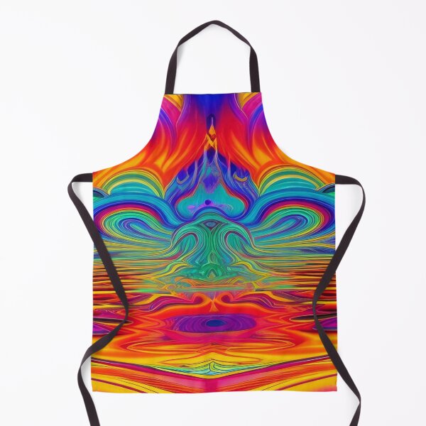 Item preview, Abstraction elemental psychodelic many colors fire and water overlapping art designed and sold by ValleyDream.