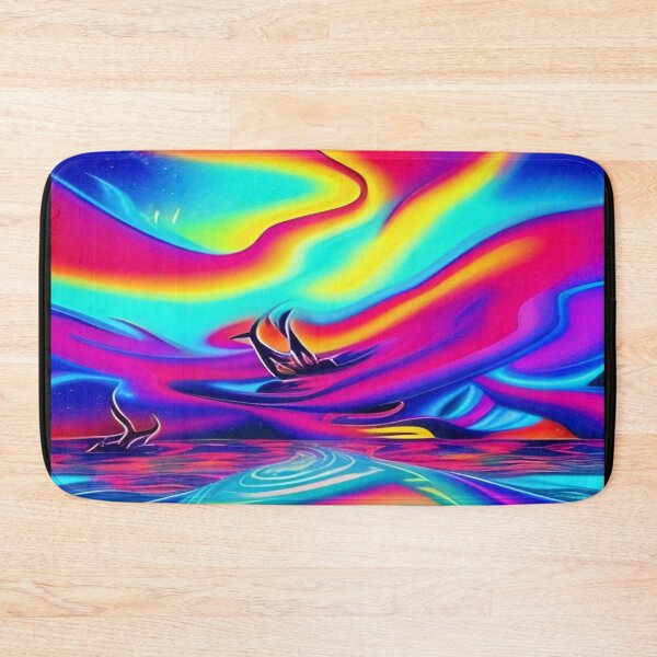 Item preview, Abstraction elemental psychodelic many colors fire and water overlapping art designed and sold by ValleyDream.