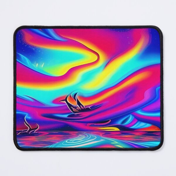 Item preview, Abstraction elemental psychodelic many colors fire and water overlapping art designed and sold by ValleyDream.