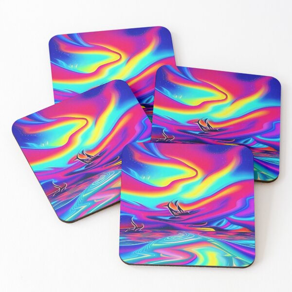 Item preview, Abstraction elemental psychodelic many colors fire and water overlapping art designed and sold by ValleyDream.