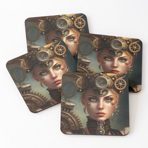 Item preview, Surreal Beautiful Steampunk Art Ai Generated Fantasy Print designed and sold by BeaconMarketing.