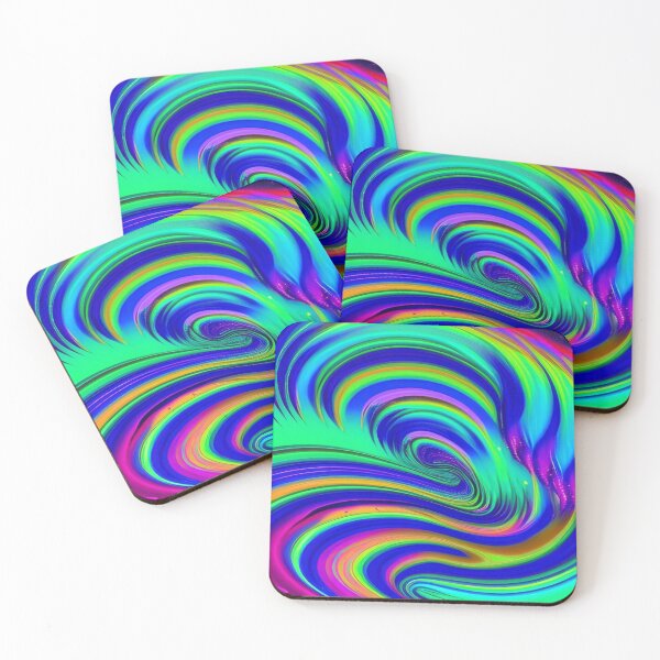 Item preview, Abstraction elemental psychodelic many colors fire and water overlapping art designed and sold by ValleyDream.