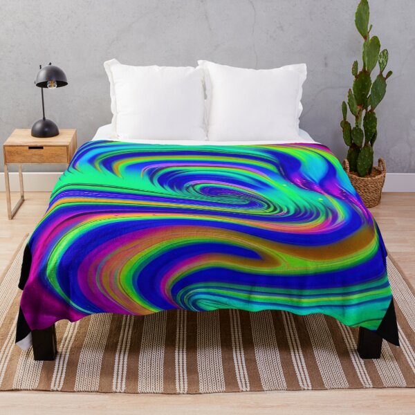 Item preview, Abstraction elemental psychodelic many colors fire and water overlapping art designed and sold by ValleyDream.