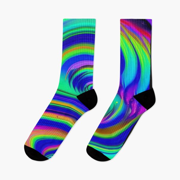 Item preview, Abstraction elemental psychodelic many colors fire and water overlapping art designed and sold by ValleyDream.