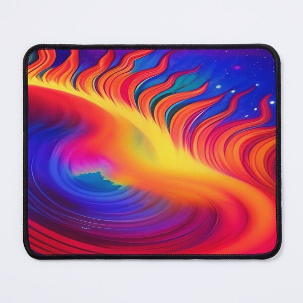Item preview, Abstraction elemental psychodelic many colors fire and water overlapping art designed and sold by ValleyDream.