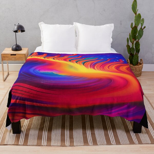 Item preview, Abstraction elemental psychodelic many colors fire and water overlapping art designed and sold by ValleyDream.