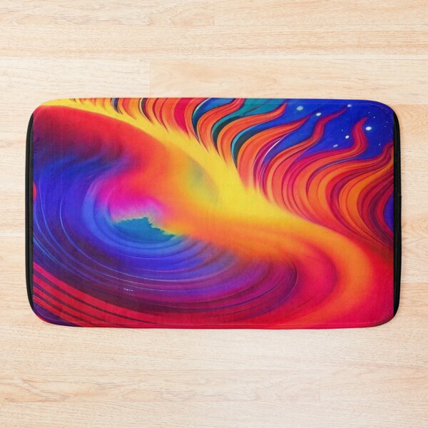 Item preview, Abstraction elemental psychodelic many colors fire and water overlapping art designed and sold by ValleyDream.