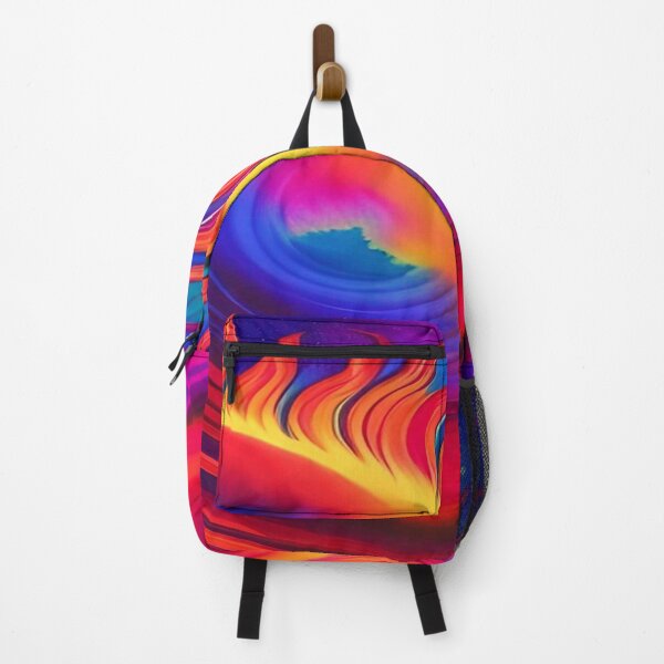 Item preview, Abstraction elemental psychodelic many colors fire and water overlapping art designed and sold by ValleyDream.