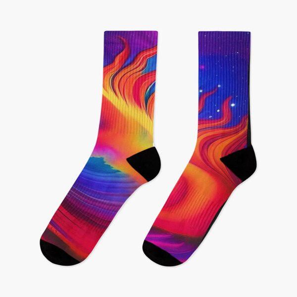 Item preview, Abstraction elemental psychodelic many colors fire and water overlapping art designed and sold by ValleyDream.