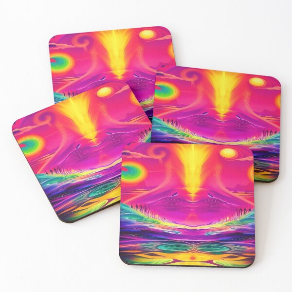 Item preview, Abstraction elemental psychodelic many colors fire and water overlapping art designed and sold by ValleyDream.