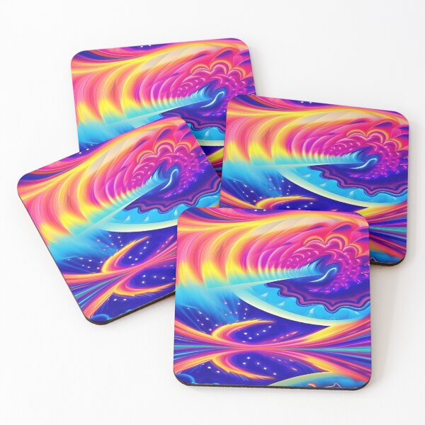 Item preview, Abstraction elemental psychodelic many colors fire and water overlapping art designed and sold by ValleyDream.