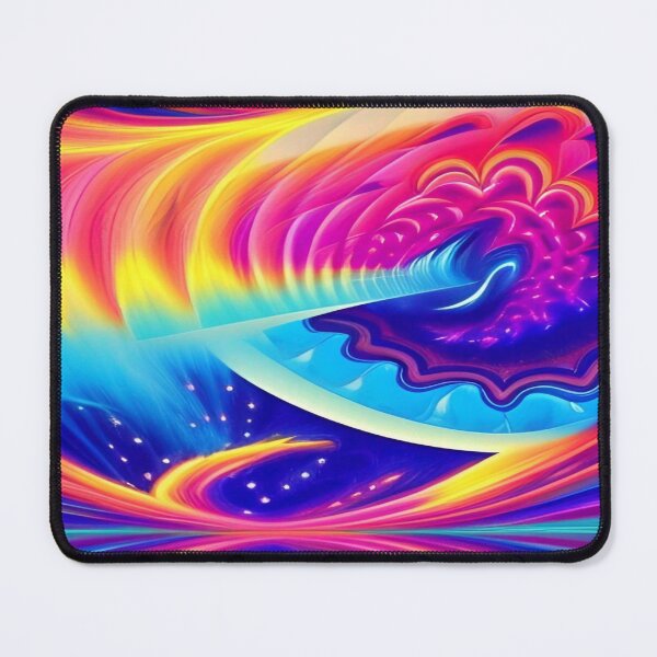 Item preview, Abstraction elemental psychodelic many colors fire and water overlapping art designed and sold by ValleyDream.