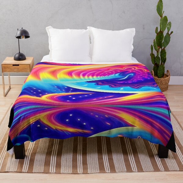 Item preview, Abstraction elemental psychodelic many colors fire and water overlapping art designed and sold by ValleyDream.