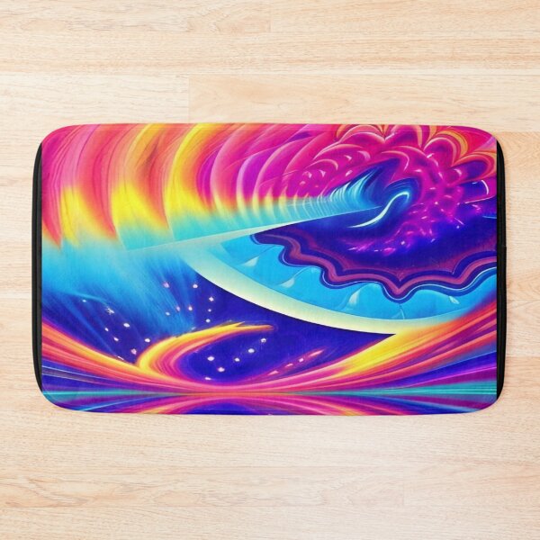 Item preview, Abstraction elemental psychodelic many colors fire and water overlapping art designed and sold by ValleyDream.