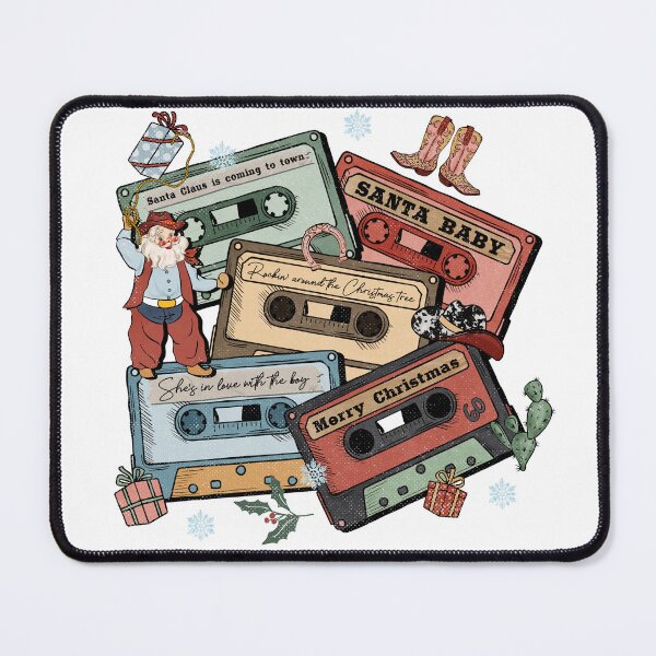 Item preview, Christmas Cassette Tape Dancing Cowboy Santa designed and sold by ElishaKayne.
