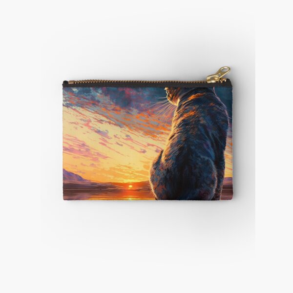 Item preview, Cat Looking At Sunset designed and sold by TheBaconStudio.