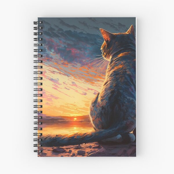 Item preview, Cat Looking At Sunset designed and sold by TheBaconStudio.
