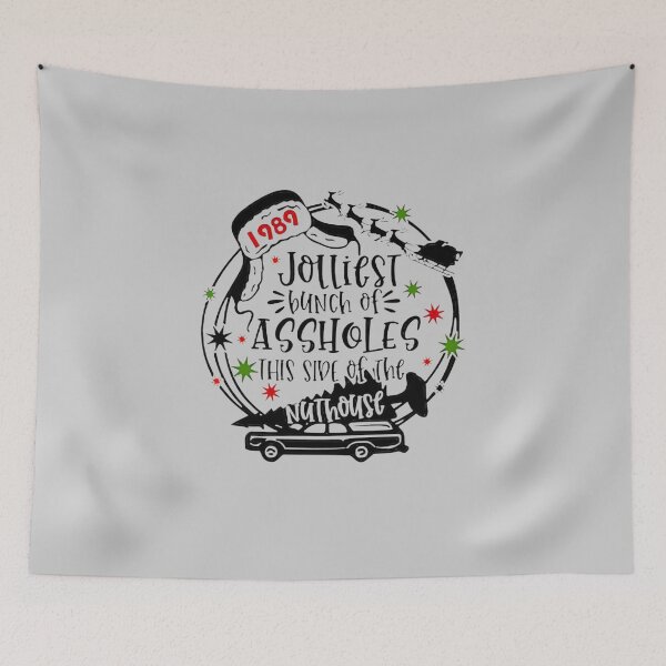 Item preview, Jolliest Bunch Of Assholes This Side Nuthouse Ugly Christmas designed and sold by FirnandArt.