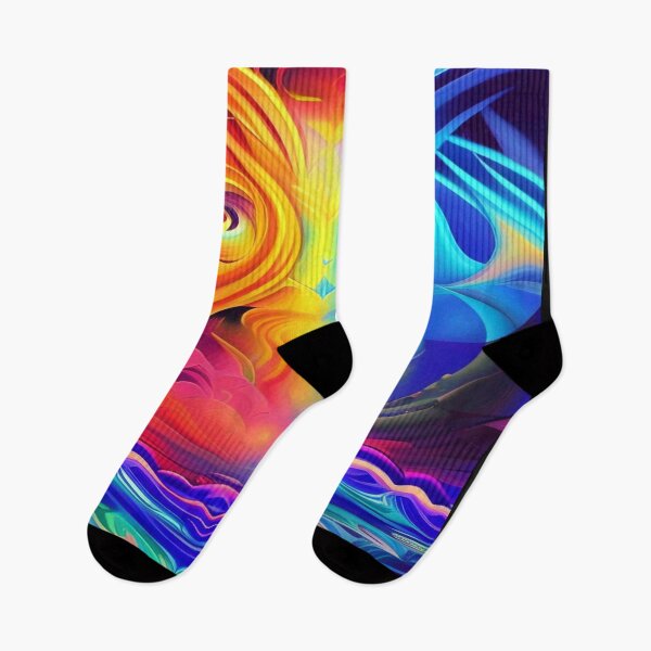 Item preview, Abstraction elemental psychodelic many colors fire and water overlapping art designed and sold by ValleyDream.