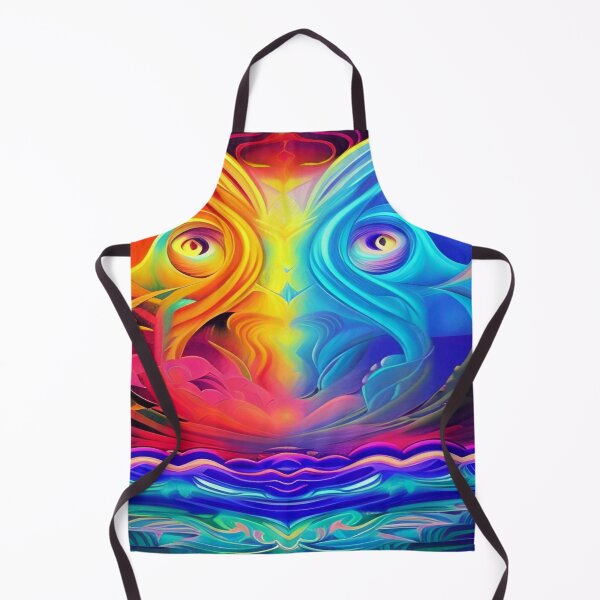 Item preview, Abstraction elemental psychodelic many colors fire and water overlapping art designed and sold by ValleyDream.