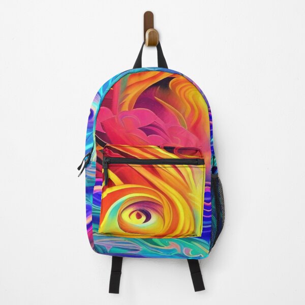 Item preview, Abstraction elemental psychodelic many colors fire and water overlapping art designed and sold by ValleyDream.