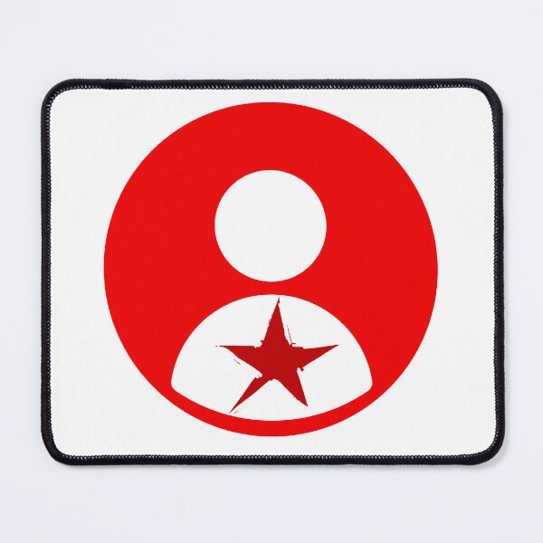 Item preview, Red and white profile star designed and sold by AlbertoRuiZ.