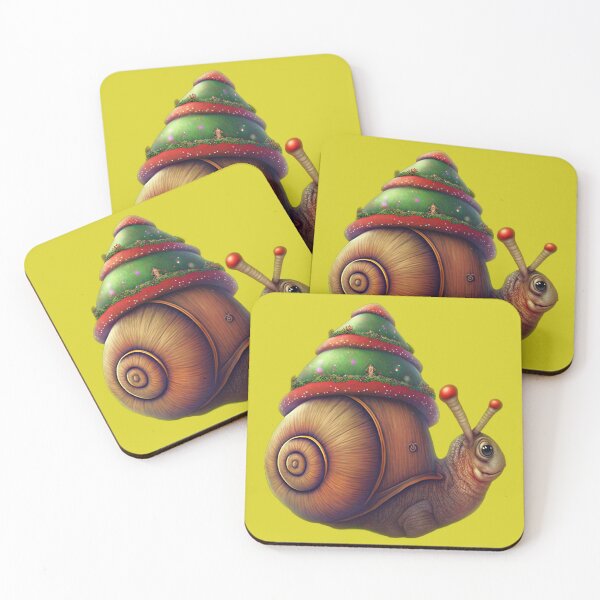 Item preview, Snaily Merry Christmas Tree Snail Happy Holidays  designed and sold by Vicki Noble Art.