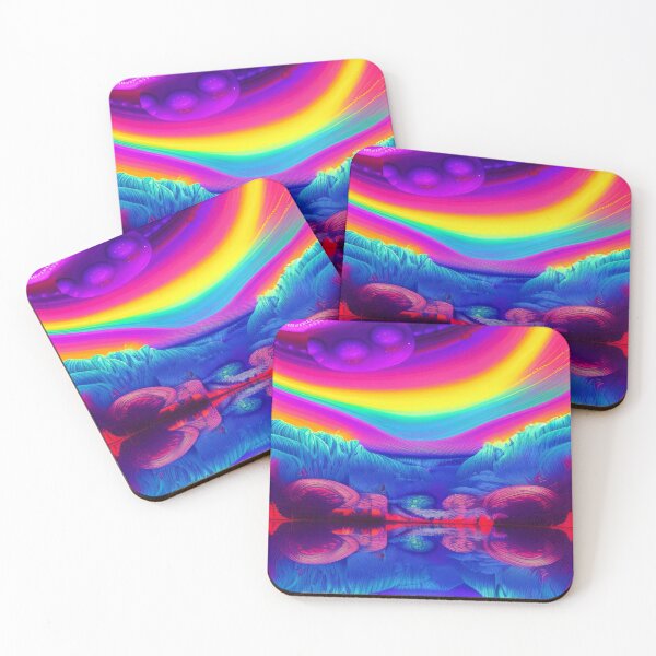 Item preview, Abstraction elemental psychodelic many colors fire and water overlapping art designed and sold by ValleyDream.
