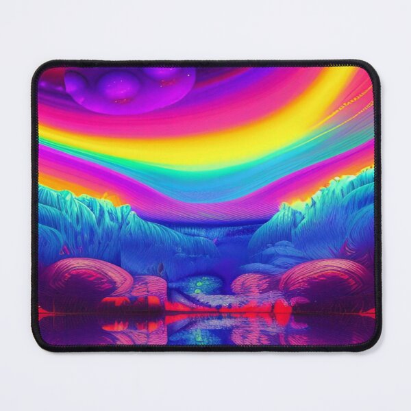 Item preview, Abstraction elemental psychodelic many colors fire and water overlapping art designed and sold by ValleyDream.