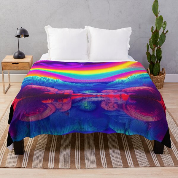 Item preview, Abstraction elemental psychodelic many colors fire and water overlapping art designed and sold by ValleyDream.