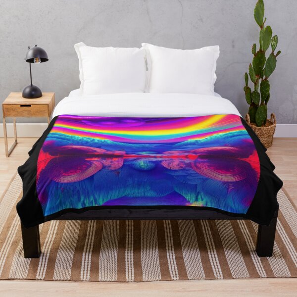 Item preview, Abstraction elemental psychodelic many colors fire and water overlapping art designed and sold by ValleyDream.