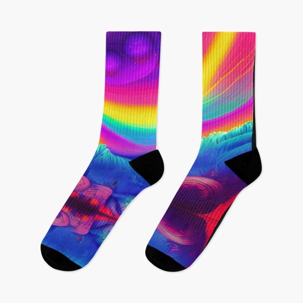 Item preview, Abstraction elemental psychodelic many colors fire and water overlapping art designed and sold by ValleyDream.