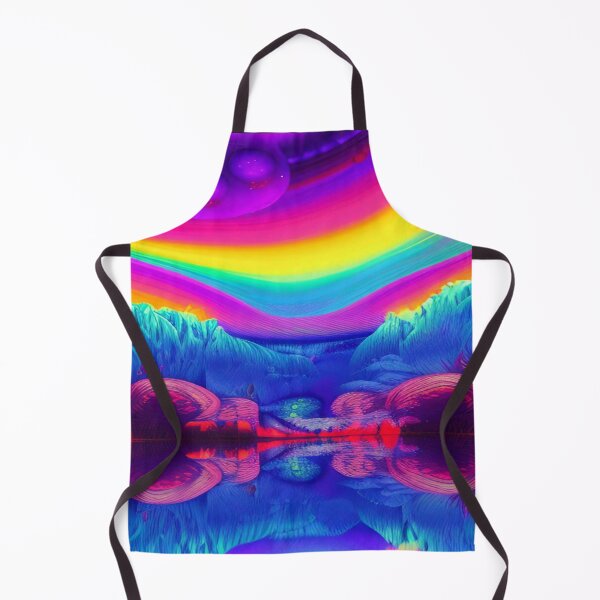 Item preview, Abstraction elemental psychodelic many colors fire and water overlapping art designed and sold by ValleyDream.