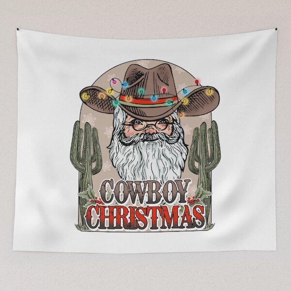 Item preview, Cowboy Christmas Santa in Cowboy Hat  designed and sold by ElishaKayne.