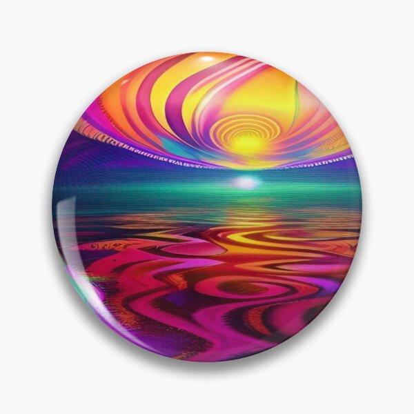 Item preview, Abstraction elemental psychodelic many colors fire and water overlapping art designed and sold by ValleyDream.