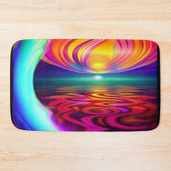 Item preview, Abstraction elemental psychodelic many colors fire and water overlapping art designed and sold by ValleyDream.