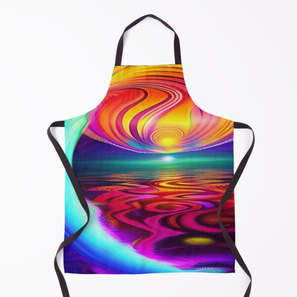 Item preview, Abstraction elemental psychodelic many colors fire and water overlapping art designed and sold by ValleyDream.