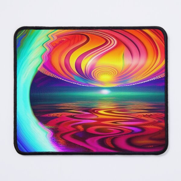 Item preview, Abstraction elemental psychodelic many colors fire and water overlapping art designed and sold by ValleyDream.