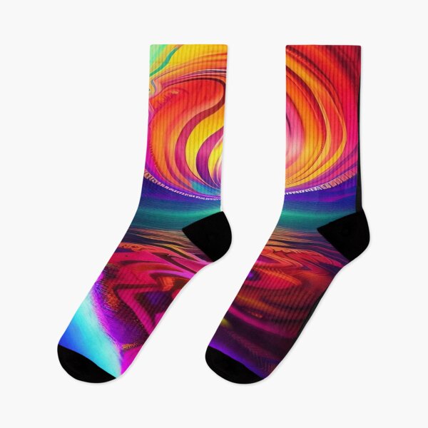 Item preview, Abstraction elemental psychodelic many colors fire and water overlapping art designed and sold by ValleyDream.