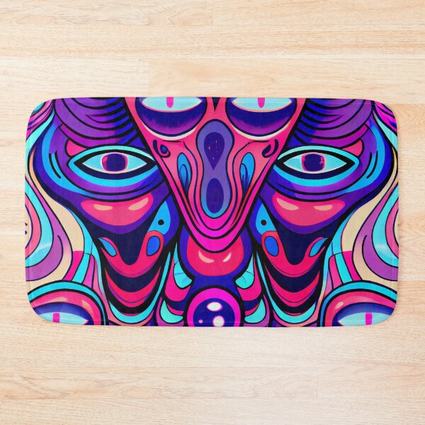 Artikelvorschau, Weird Trippy Space Alien Head Pattern Digital Painting entworfen und verkauft von CodeAndColors.