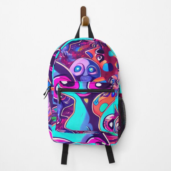 Artikelvorschau, Funny Cute Blue Space Alien Pattern Digital Painting entworfen und verkauft von CodeAndColors.
