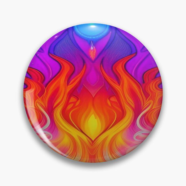 Item preview, Abstraction elemental psychodelic many colors fire and water overlapping art designed and sold by ValleyDream.