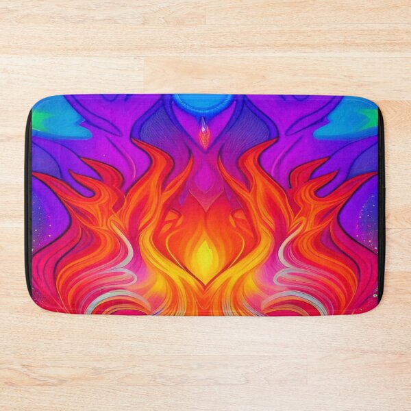 Item preview, Abstraction elemental psychodelic many colors fire and water overlapping art designed and sold by ValleyDream.