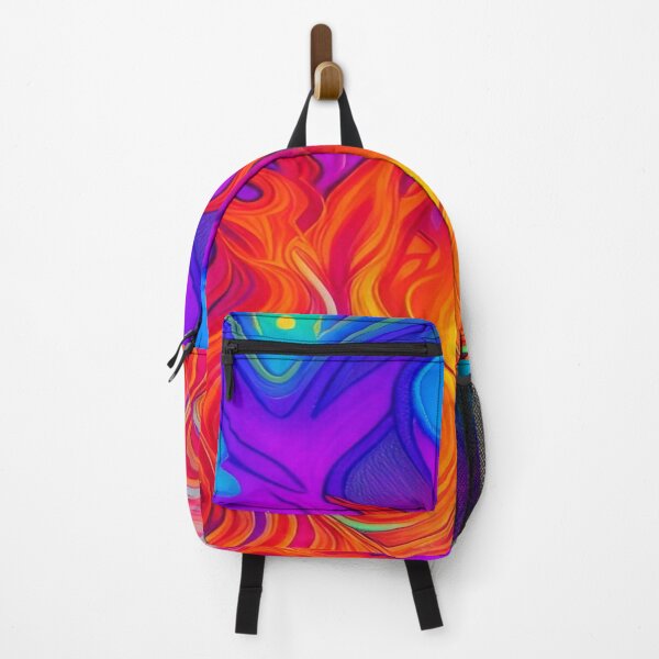 Item preview, Abstraction elemental psychodelic many colors fire and water overlapping art designed and sold by ValleyDream.