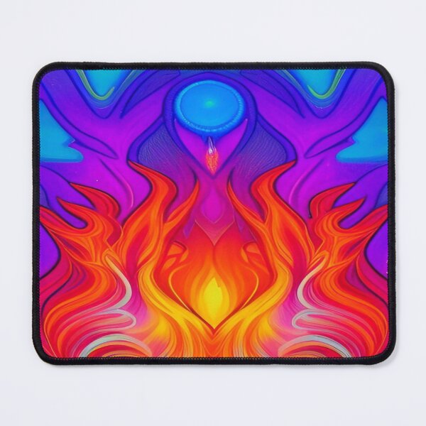 Item preview, Abstraction elemental psychodelic many colors fire and water overlapping art designed and sold by ValleyDream.