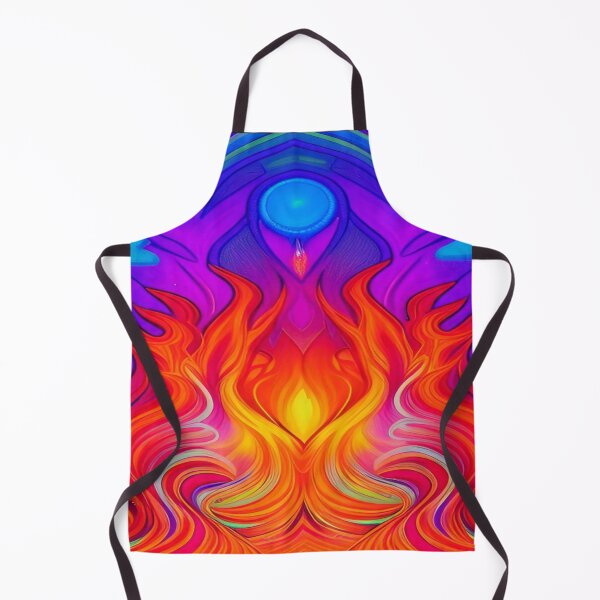Item preview, Abstraction elemental psychodelic many colors fire and water overlapping art designed and sold by ValleyDream.